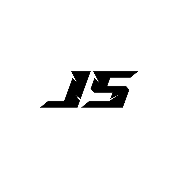 JS monograma logotipo diseño carta texto nombre símbolo monocromo logotipo alfabeto carácter simple logotipo
