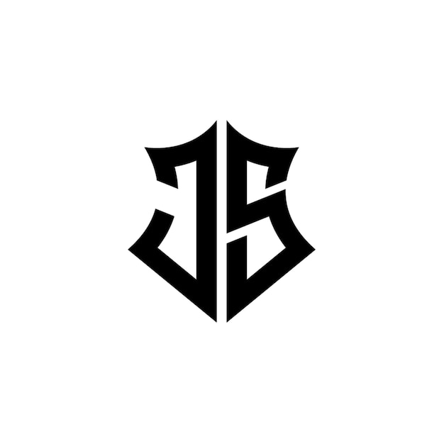 JS monograma logotipo diseño carta texto nombre símbolo monocromo logotipo alfabeto carácter simple logotipo