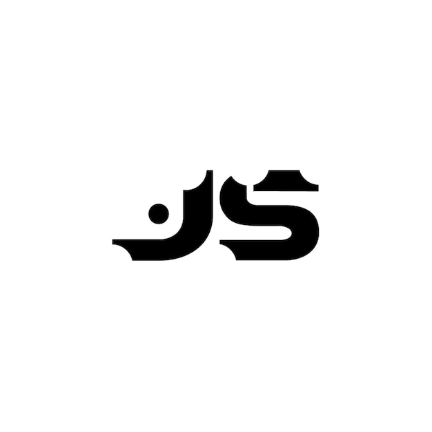 JS monograma logotipo diseño carta texto nombre símbolo monocromo logotipo alfabeto carácter simple logotipo