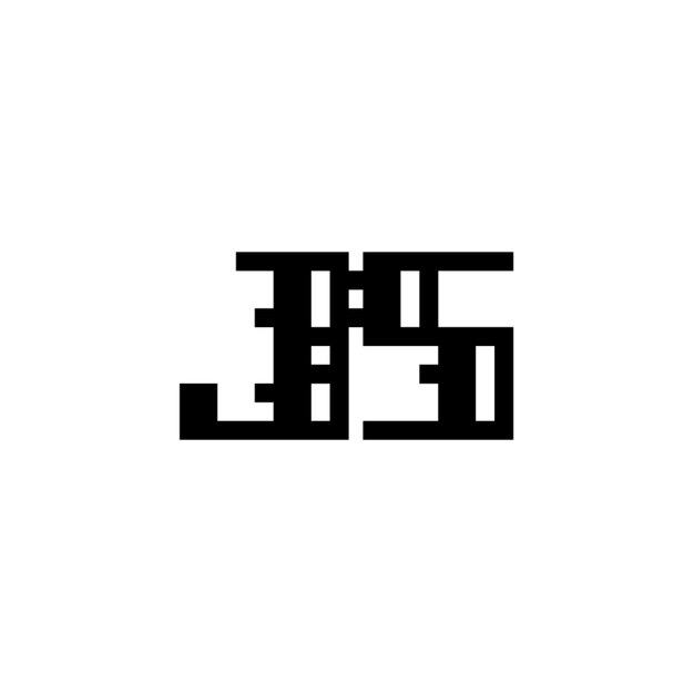 JS monograma logotipo diseño carta texto nombre símbolo monocromo logotipo alfabeto carácter simple logotipo