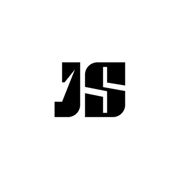 JS monograma logotipo diseño carta texto nombre símbolo monocromo logotipo alfabeto carácter simple logotipo