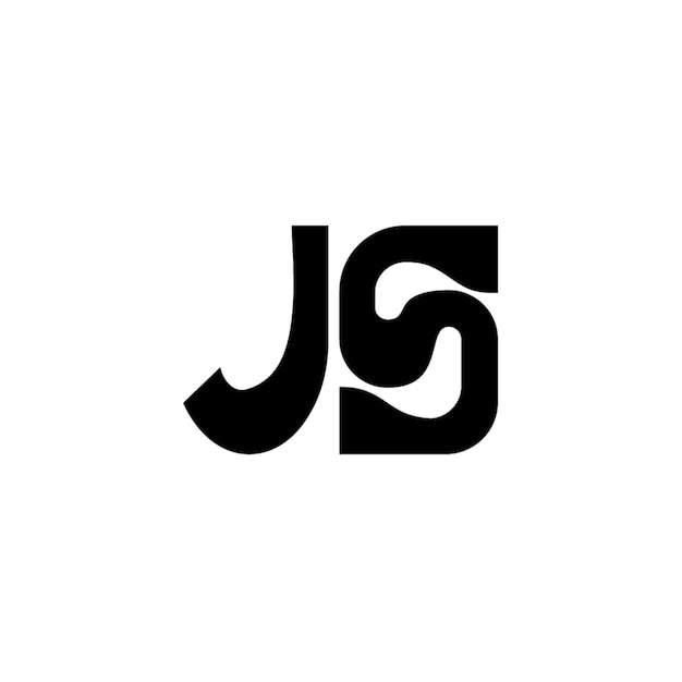 JS monograma logotipo diseño carta texto nombre símbolo monocromo logotipo alfabeto carácter simple logotipo