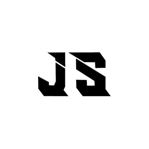 JS monograma logotipo diseño carta texto nombre símbolo monocromo logotipo alfabeto carácter simple logotipo