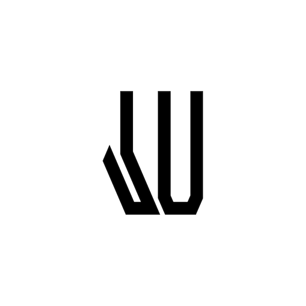 JU monograma logotipo diseño carta texto nombre símbolo monocromo logotipo alfabeto carácter simple logotipo