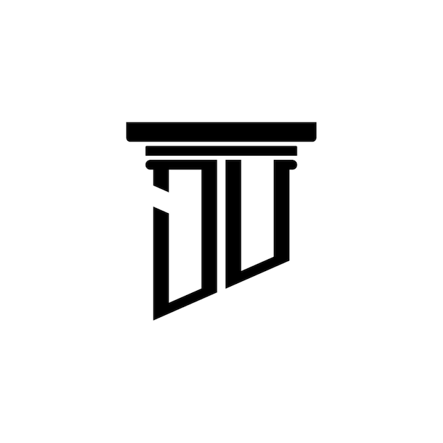 JU monograma logotipo diseño carta texto nombre símbolo monocromo logotipo alfabeto carácter simple logotipo