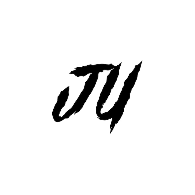 JU monograma logotipo diseño carta texto nombre símbolo monocromo logotipo alfabeto carácter simple logotipo