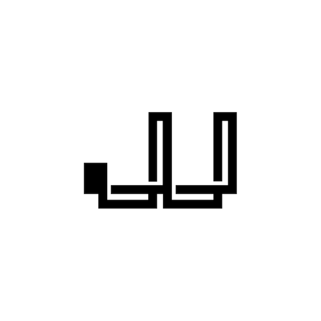 JU monograma logotipo diseño carta texto nombre símbolo monocromo logotipo alfabeto carácter simple logotipo