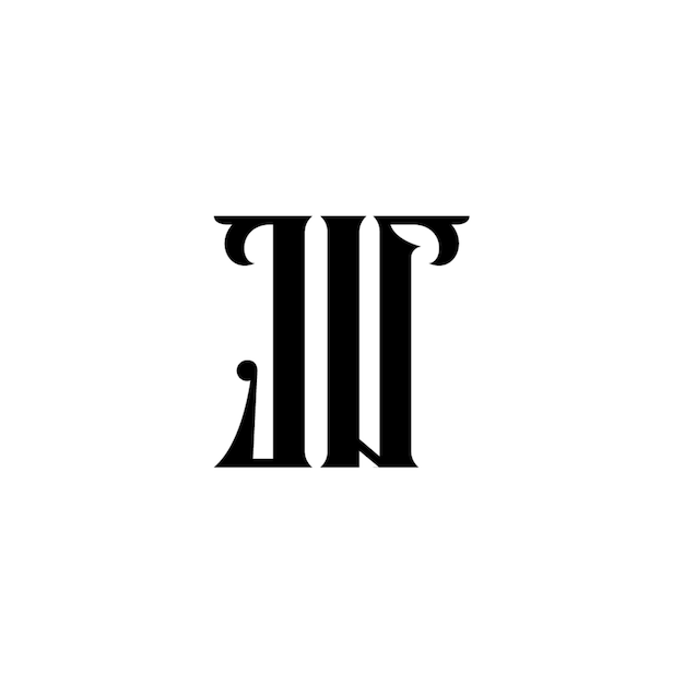 JU monograma logotipo diseño carta texto nombre símbolo monocromo logotipo alfabeto carácter simple logotipo
