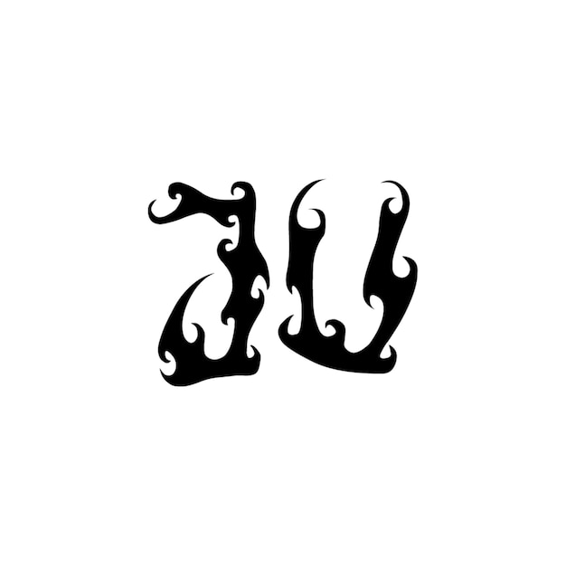 JU monograma logotipo diseño carta texto nombre símbolo monocromo logotipo alfabeto carácter simple logotipo