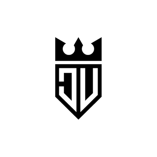 JU monograma logotipo diseño carta texto nombre símbolo monocromo logotipo alfabeto carácter simple logotipo