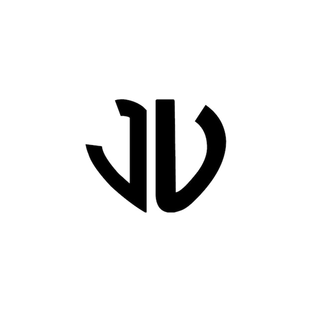 JU monograma logotipo diseño carta texto nombre símbolo monocromo logotipo alfabeto carácter simple logotipo