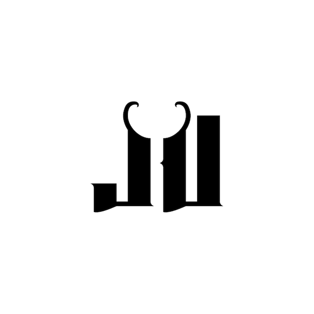 JU monograma logotipo diseño carta texto nombre símbolo monocromo logotipo alfabeto carácter simple logotipo
