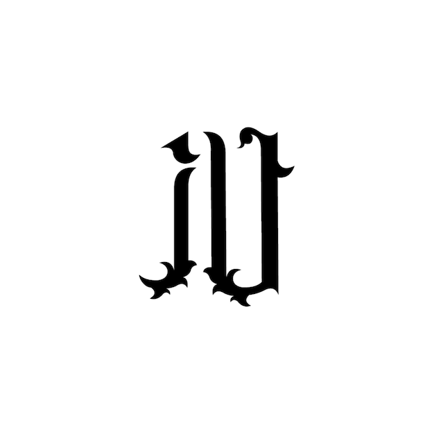 JU monograma logotipo diseño carta texto nombre símbolo monocromo logotipo alfabeto carácter simple logotipo