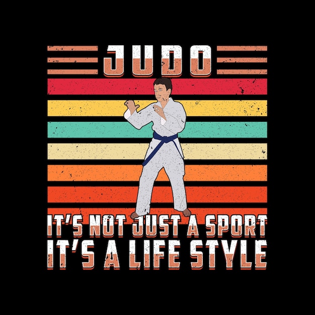 Vector judo no es solo un deporte, es un diseño de camiseta de estilo de vida.