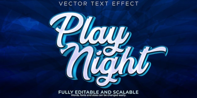 Juega al juego editable con efecto de texto nocturno y estilo de texto divertido