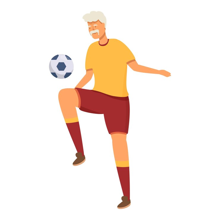 Juega el dribble de la pelota icono vector de dibujos animados Bailar saludable