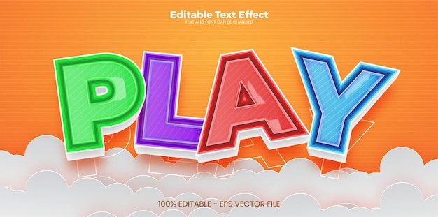 Juega efecto de texto editable en estilo de tendencia moderna