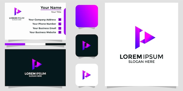 Juega el logotipo de diseño y la tarjeta de marca.