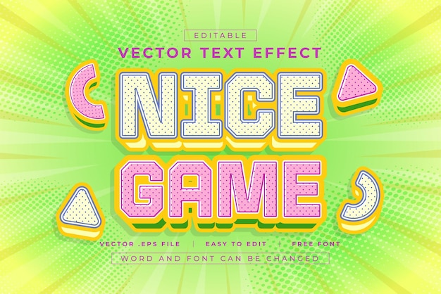 Juego de 3D con efectos de texto editables