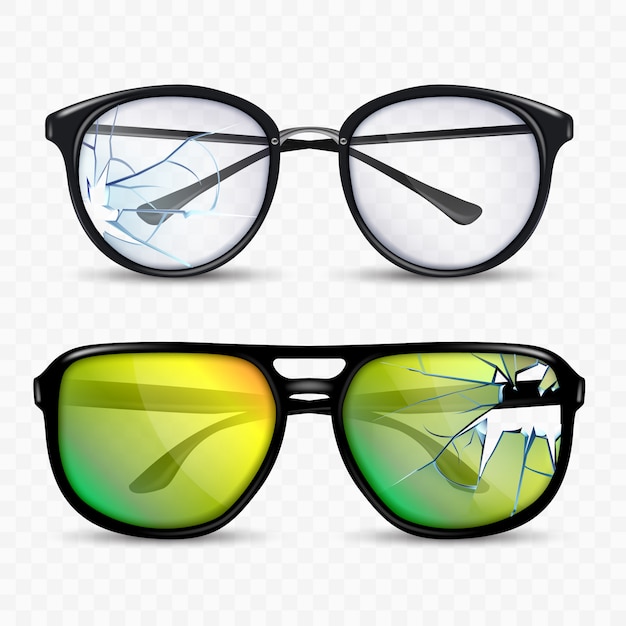 Juego de accesorios para gafas y gafas rotas