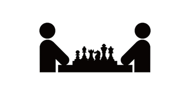 juego de ajedrez icono diseño juego estrategia signo y símbolo