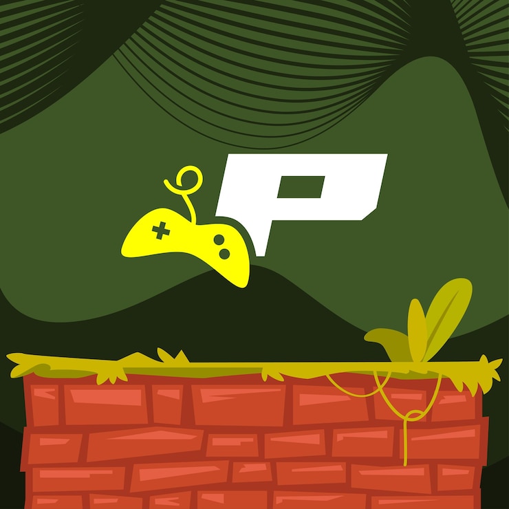 Vector juego alfabeto p logotipo