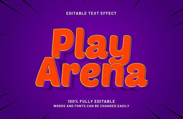 juego de arena efecto de texto editable en niños y estilo de texto de juego