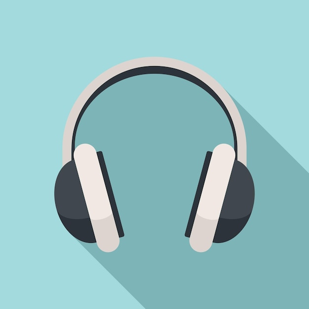 Juego auricular icono vector plano auricular micrófono cliente jugador