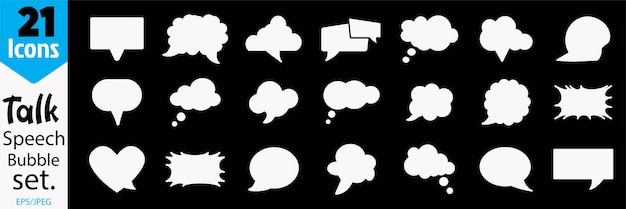Juego de burbujas de discurso Burbujas de discurso cómico Burbuja de conversación Diseño de vector de colección de burbujas de discurso en la nube