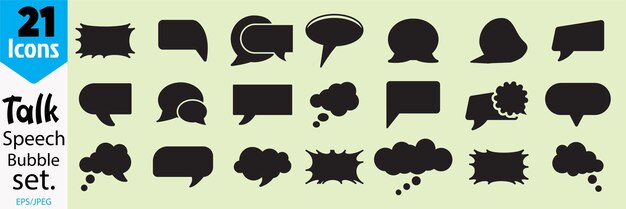 Juego de burbujas de discurso Burbujas de discurso cómico Burbuja de conversación Diseño de vector de colección de burbujas de discurso en la nube