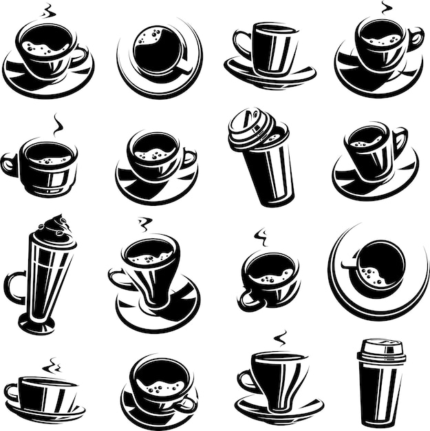 Juego de café vector