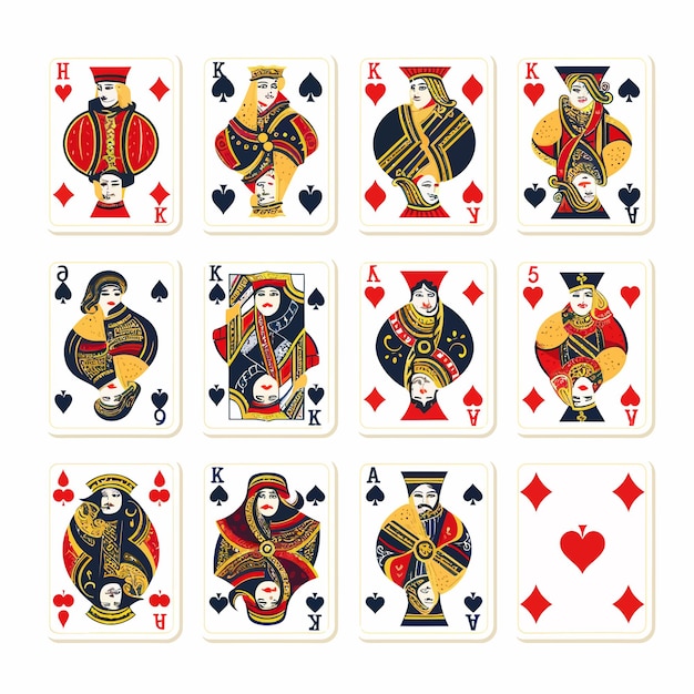 Vector juego de cartas