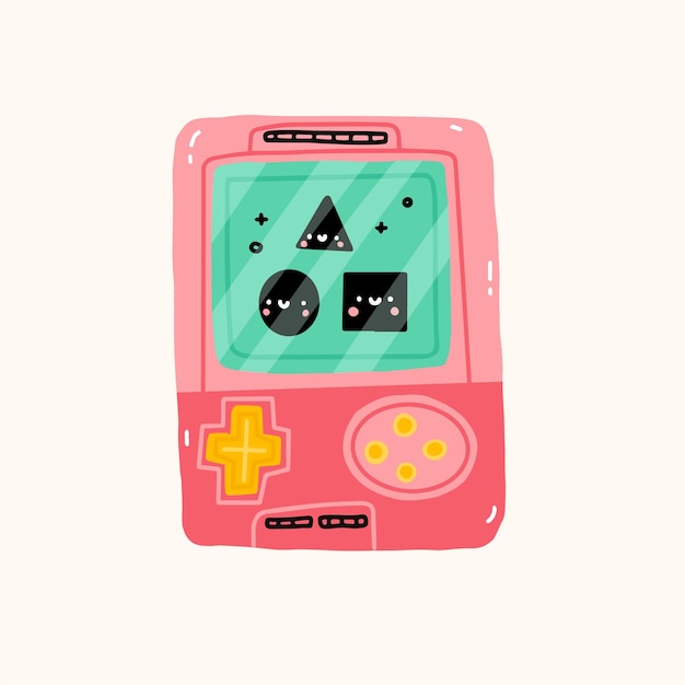 Juego clásico japonés con pantalla, cadena y botones. Juego de bolsillo digital para mascotas de los años 90.