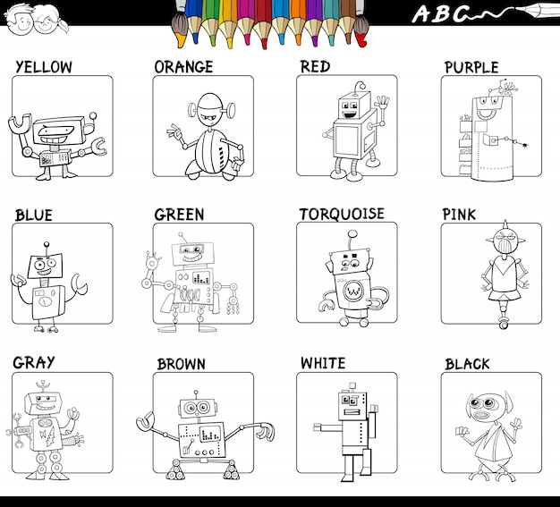 juego de colorear educativo básico colores para colorear