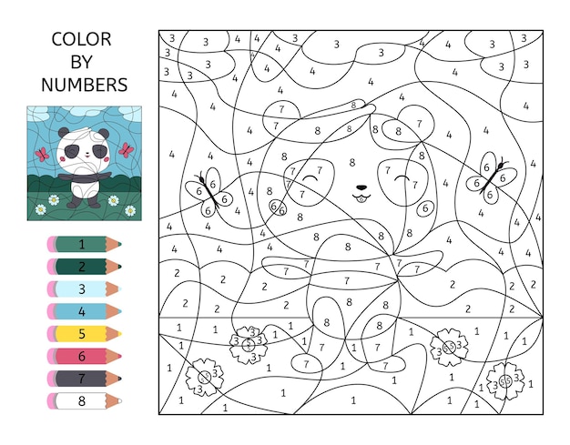 Osito panda pintar por números- Kit de Pinturas por Números Paint by  numbers – Pintala Cuadros