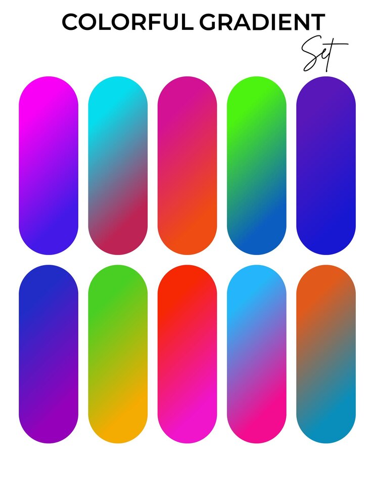 Vector un juego colorido de esmalte de uñas con el número 7 en él