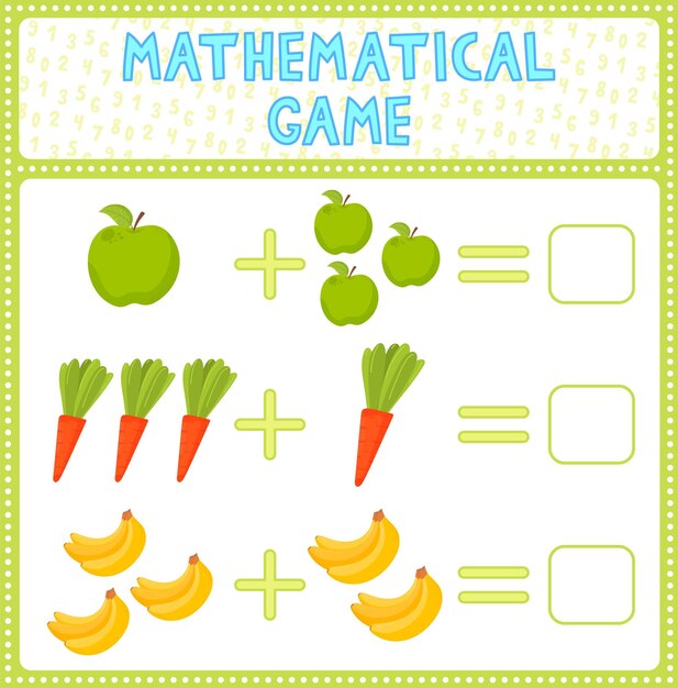 Juego de conteo matemático para niños. ¿Puedes resolver este entretenimiento de acertijos divertidos para niños? Encuentra la respuesta correcta. Página de actividad vectorial de matemáticas y juego.