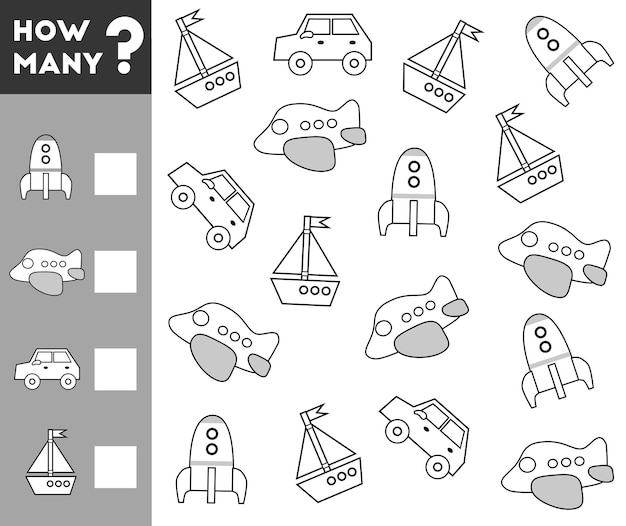 Juego de conteo para niños en edad preescolar Educativo, un juego matemático para transportar objetos
