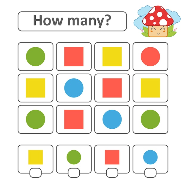 Juego de conteo para niños en edad preescolar.