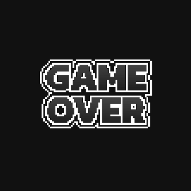 juego de cromo sobre texto en estilo pixel art