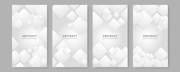 juego de cubierta con formas geométricas abstractas blancas