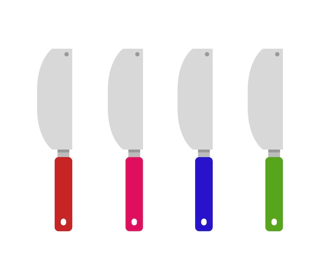 Vector juego de cuchillos de cocina