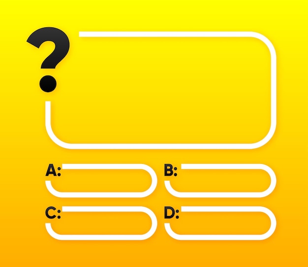 Vector juego de cuestionario o plantilla de concurso de desafío intelectual plantilla de cuestionario programa de televisión o juego de preguntas