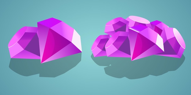 Vector juego de diamantes vectoriales conjunto de interfaz de usuario