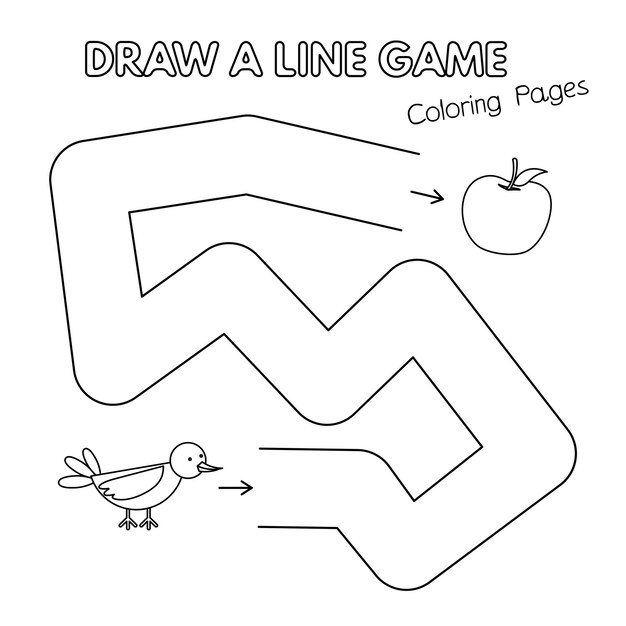 Juego de dibujos animados de aves para colorear para niños Educación