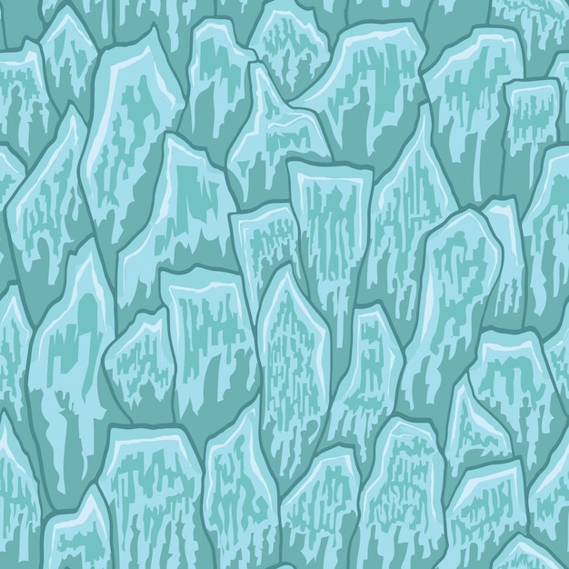 Juego de dibujos animados textura fondo hielo superficie de patrones sin fisuras