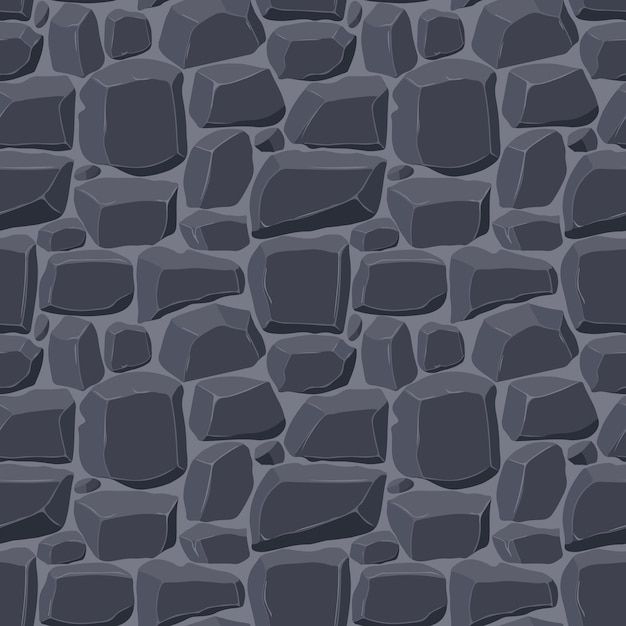Juego de dibujos animados textura rocas suciedad y superficie del suelo patrón sin costuras Activo del juego