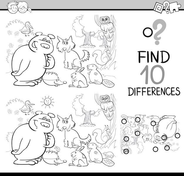juego de diferencias para colorear