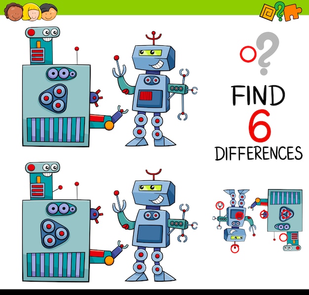 Vector juego de diferencias educativas