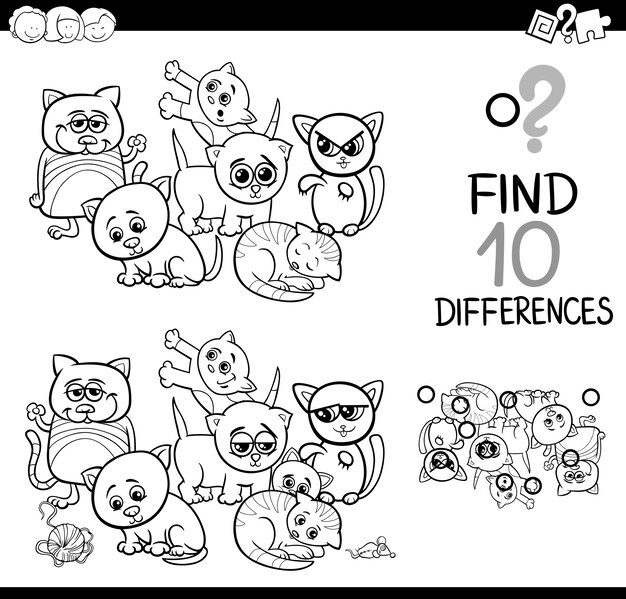 juego de diferencias con gatitos